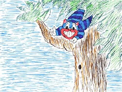 Чеширский кот рисунок