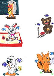 В гостях на уроке. Рисунок учителю.